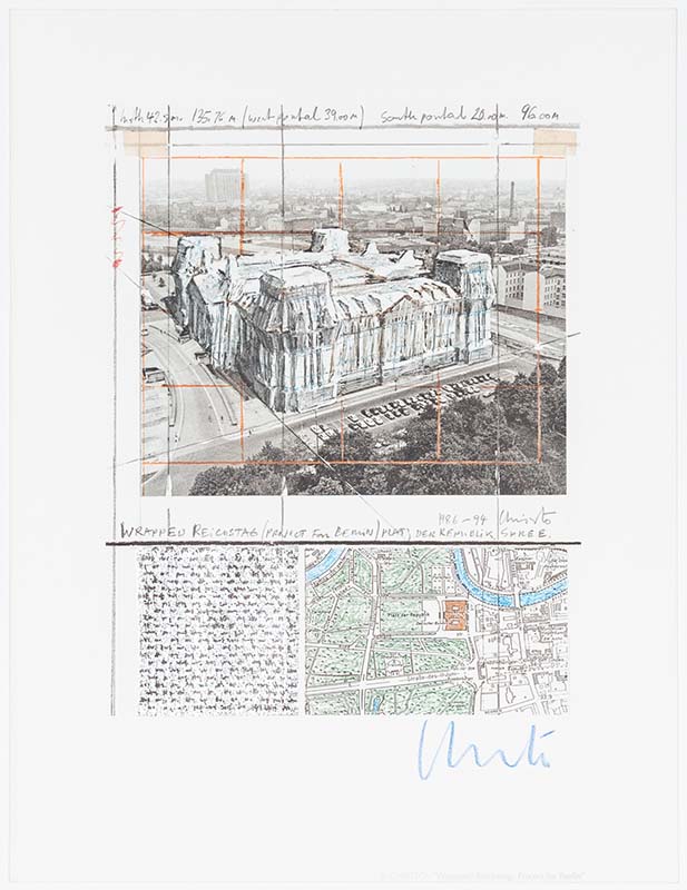 Verpackter Reichstag Grafik von Christo und Jeanne Claude
